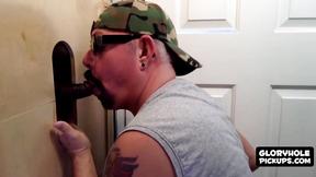 ”Very naughty backdoor bandit shows his shaft sucking skills”