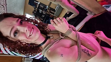 Tied up and taken - Bondage, anal, blowjobs, cum-swallow