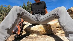Pissing My Jeans and Jerking off Out in the Desert