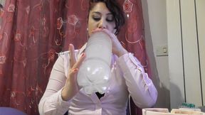 I blow the smoke into an empty bottle (MP4)