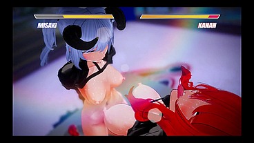 Lesbian Battle [ BDSM Hentai Game ] Ep.3 NIPPLE FENCING BDSM games !