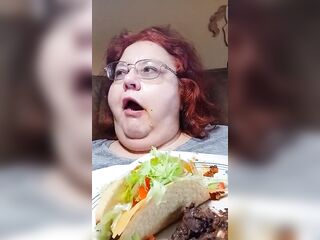 Ate a big meal homemade taco dinner