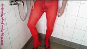 The Red Fine Pantyhose