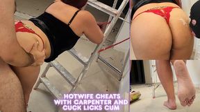 Cuckold Cum lick EP 4 - Sexy Hotwife cheats with the carpenter and made her Cuck lick his cum from her ass - CK - CUM LICK - CUCKOLD - FOOT WORSHIP - FOOT HUMILIATION - CUMSHOT - DOMINATION - BLOWJOB - SEX - SOLES - HIGH HEELS - 720p