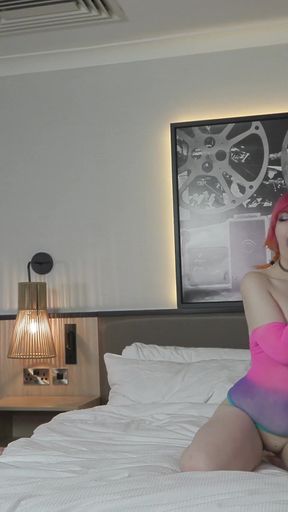 Wife Fucked by Shemale and Orders Man to Eat Cum