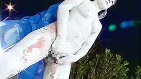 Painted Public Statue Come to Life for Wild Sex - Uncensored Blowjob Anal Action