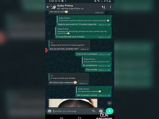 CONVERSACIONES DE WHATSAPP CON MI PRIMA GABRIELA DE SINALOA