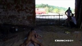 msucle boy fucked bareback by his friend in backroom