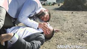 ”Hector de Silva & Robbie Rojo savagely breed & cum outdoor”