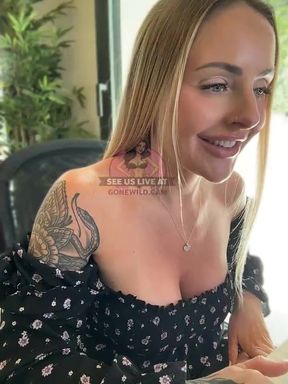 Tattooed Blonde Teases Nude