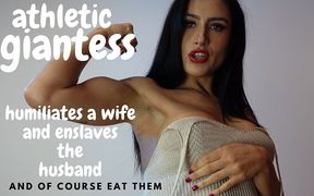 Fit giantess humiliates and eats wife