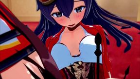 Amber and LaSignora have a steamy lesbian encounter in this Genshin