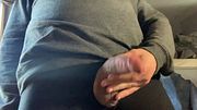 Hot Horny Guy Jerking Off Through The Fly