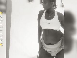 Curvy Angel Dancing Alone at Home (B&W)