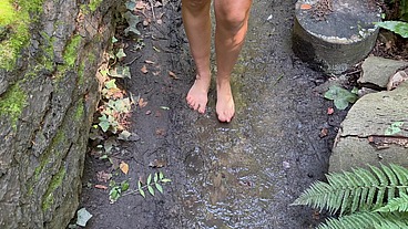 Muddy Foot Licking Toe Sucking