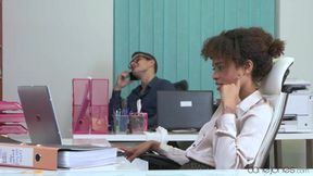 Luna Corazon's Naughty Lust in an Ebony Office Affair