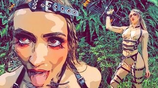 SecretCrush - Babe Craving Cock Dominates Tied Up Hunter During Apocalypse