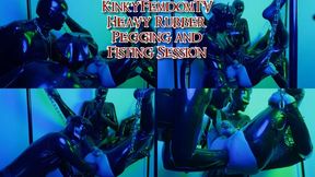 Heavy Rubber Pegging and Double Anal Fisting 4K ft French Latex Mistress Lupa Mannara Miss Lilly Maz Morbid