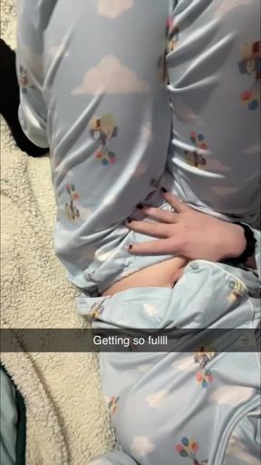 Cute girl can't hold her pee and pisses all over her dildo