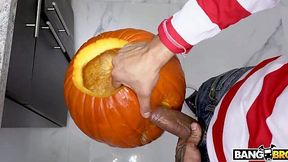 Evelyn Stone's Halloween Treat with Big Bruno