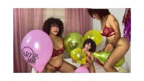 Celebrating my friend Regina's birthday And your balloons party with me