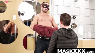 MaskXXX.com - Masked male stripper's teasing body reveal and jacking off