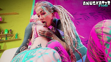 HIPPIE and Bimbo ANAL fuck with crazy TOYS