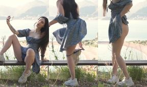 Risky Public Masturbation And Stretch My Ass - Reislin Outdoor