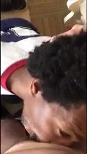 Hung White Boy Grabs Black Bitch Head Fuck