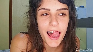 Braces and Blowjob Fantasy - Sucking You with My Elastics On
