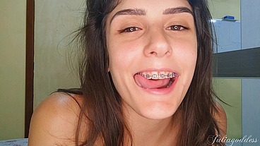 Braces and Blowjob Fantasy - Sucking You with My Elastics On