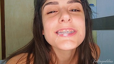 Braces and Blowjob Fantasy - Sucking You with My Elastics On