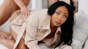 ”Lustful black pawg COUGAR Cali Caliente fucks BF & his step brother”