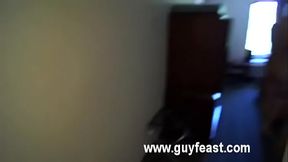 He wakes the tired twink up and follows him into the shower