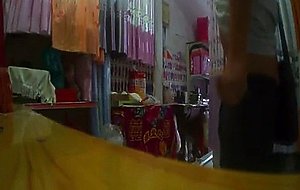 Reluctant hj in the curtain shop