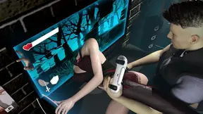 Slim Elf Warrior rides cock deep in cartoon fantasy