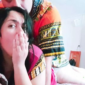 Indian stepmother is surprised in her bed by her perverted stepson