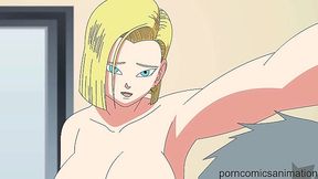 Android 18 Takes a Dragon Ball in Her Tight Ass!