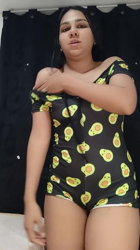 I slowly undress and then I end up masturbating until cream comes out of my pussy