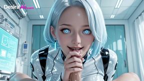 Watch the Ultimate Android Seduction Blue Hair, White Light, Zero Regret AI Generated