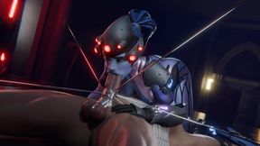BSDM freak Widowmaker Sucking Cock Under Metallic Presure [SerpentOrder]