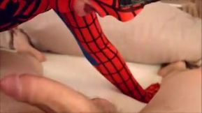 Spiderman sucks and acquires bred