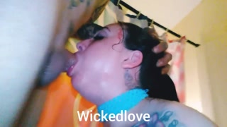 Mrs.wicked facefucked deep, slow, and hard for ORAL THROAT CREAMPIE