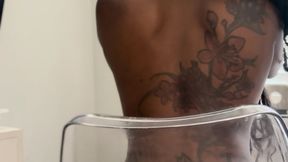 Erotic Nude Art Session Silhouette Painted in Real Time Naked female big butt silhouette ass worship goddess worship curvy body painting nude