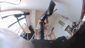 VR360 ERER shoes - POV trampling on human-shaped carpet in 8K resolution