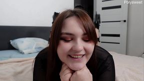 Mistress is playing with your chastity belt in high heels