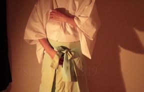 Priest strips for private prayers while worshipping his own stiff cock in sacred robes