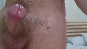 Stunning Babe Jerks Off Powerful Cumshot with Oiled Big Booty