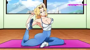 Mommy's Yoga Session Turned Into A Rough Sex With Pussy Creampie - Cartoon Porn