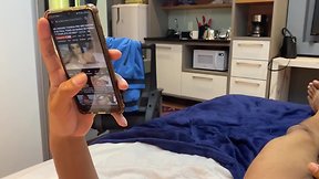 My friend caught me watching my videos and i couldnt resist, he grinded on me so good i almost came completely red.